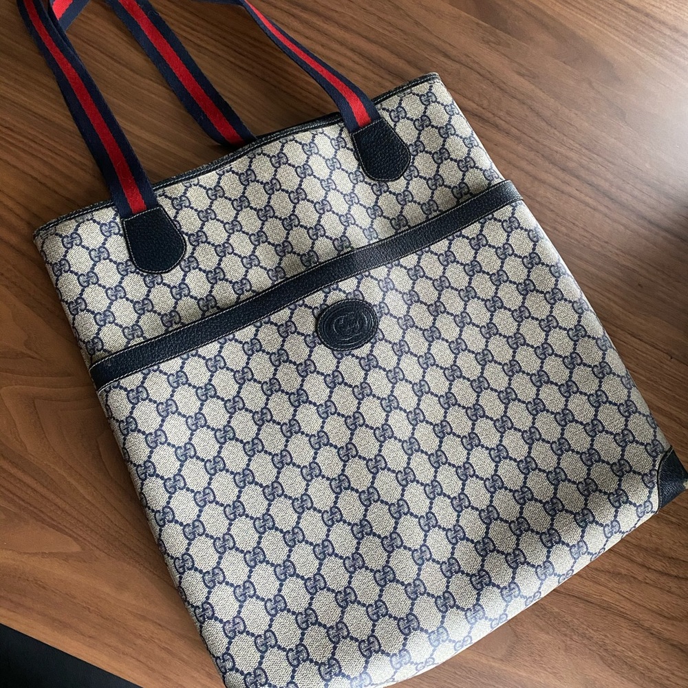 Vintage Gucci Classic Shopper Tote